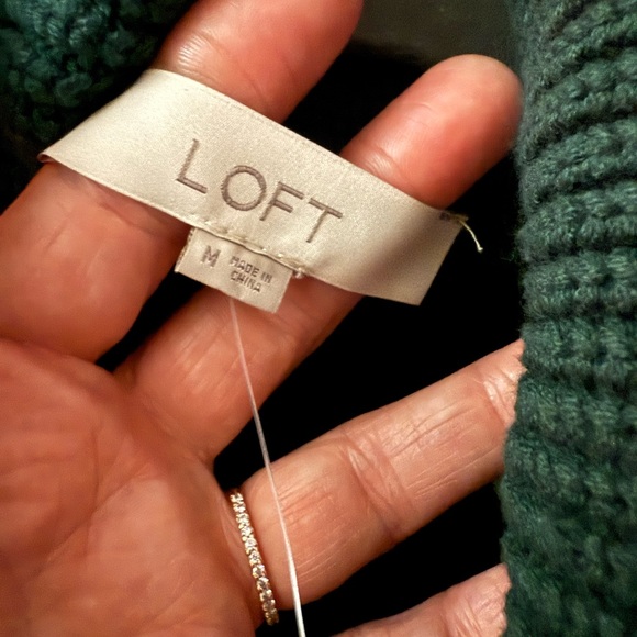 LOFT Forest Green Turtleneck Sweater - Picture 5 of 8
